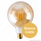 Immagine 2 - Ideal Lux Lampadina LED Vintage E27 4W Globo Big Filamento Ambrata -