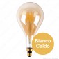 Immagine 2 - Ideal Lux Lampadina LED Vintage XL E27 8W Bulb Filamento Ambrata -