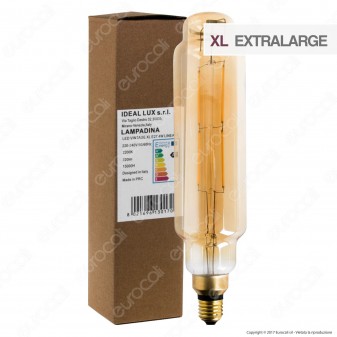 Ideal Lux Lampada LED Vintage XL E27 4W Lineare Filamento Ambrata -