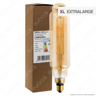 Ideal Lux Lampada LED Vintage XL E27 4W Lineare Filamento Ambrata -