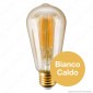 Immagine 2 - Ideal Lux Lampadina LED Vintage E27 4W Bulb ST64 Filamento Ambrata -