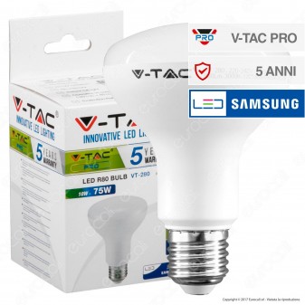 V-Tac PRO VT-280 Lampadina LED E27 10W Bulb Reflector R80 Chip