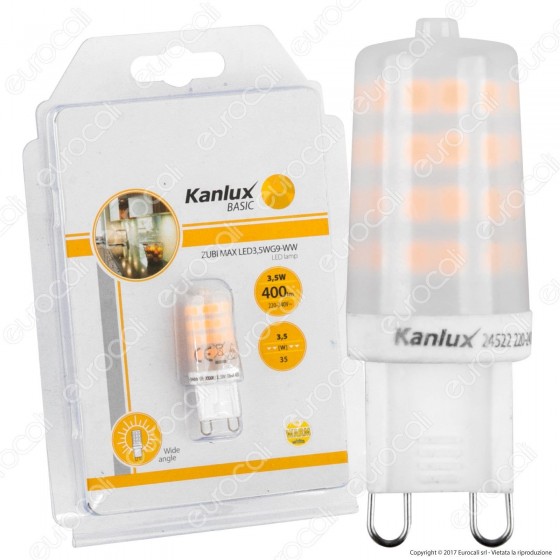 Kanlux ZUBI Lampadina LED G9 3,5W Bulb -mod.24522 Kanlux ZUBI Lampadina LED G9 3,5W Bulb -mod.24522