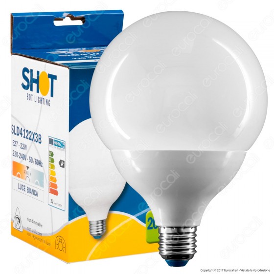 Bot Lighting Shot Lampadina LED E27 22W Globo G120 Bot Lighting Shot Lampadina LED E27 22W Globo G120