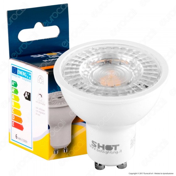 Bot Lighting Shot Lampadina LED GU10 6,3W Faretto Spotlight 120° Bot Lighting Shot Lampadina LED GU10 6,3W Faretto Spotlight 120°