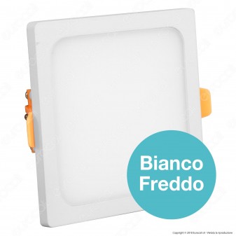 V-Tac VT-888 SQ Pannello LED Quadrato 8W SMD da Incasso con Driver -
