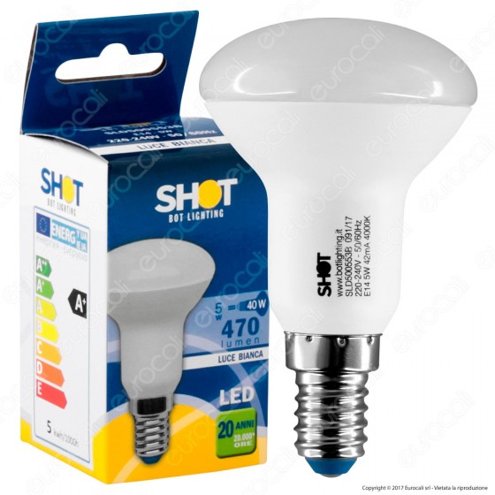 Bot Lighting Shot Lampadina LED E14 5W Bulb Reflector R50 - mod. Bot Lighting Shot Lampadina LED E14 5W Bulb Reflector R50 - mod.