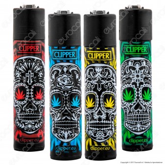 Clipper Large Fantasia Weed Skulls - 4 Accendini [TERMINATO]