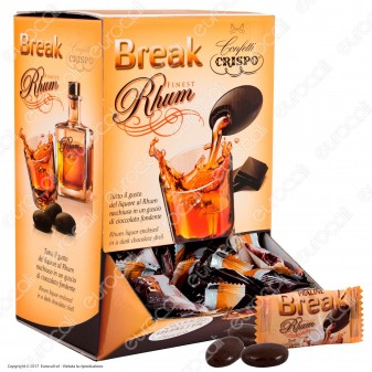 Confetti Crispo Praline di Cioccolato con Cuore di Rhum - Display