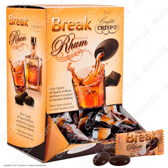 Confetti Crispo Praline di Cioccolato con Cuore di Rhum - Display Confetti Crispo Praline di Cioccolato con Cuore di Rhum - Display