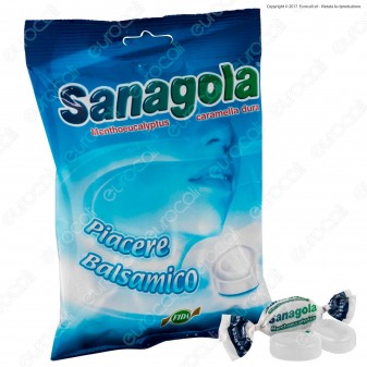 Sanagola Caramella Dura Balsamica Mentolo ed Eucaliptolo Senza