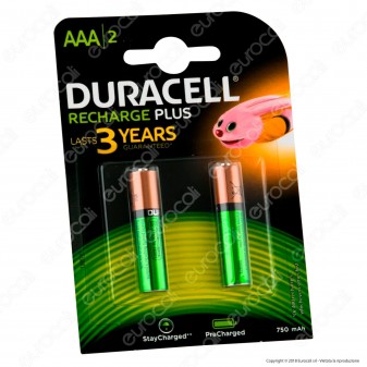 Duracell Value Precharged 750mAh Pile Ricaricabili Ministilo AAA -