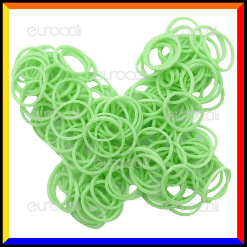 Loom Bands Elastici Colorati Verde Profumati Mela - Bustina da 600 pz