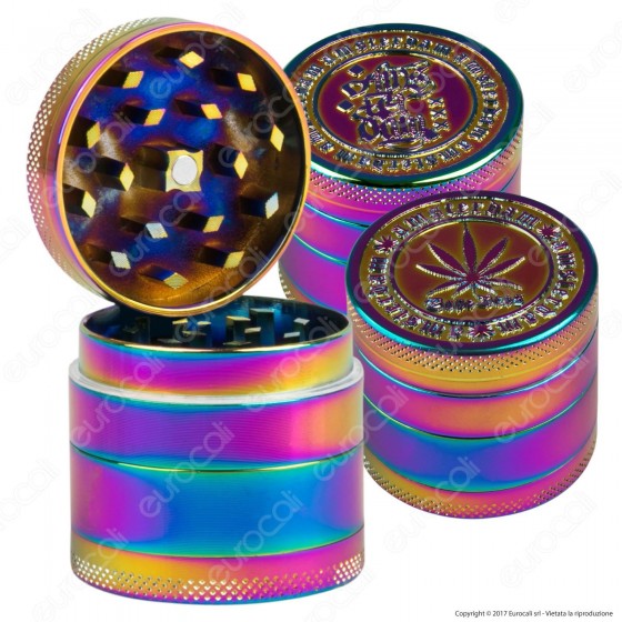 Grinder Tritatabacco 4 Parti in Metallo Rainwbow Grinder Tritatabacco 4 Parti in Metallo Rainwbow