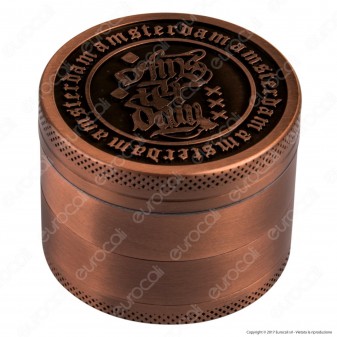 Grinder Tritatabacco 4 Parti Colori Anticati Logo Amsterdam