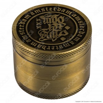 Grinder Tritatabacco 4 Parti Colori Anticati Logo Amsterdam