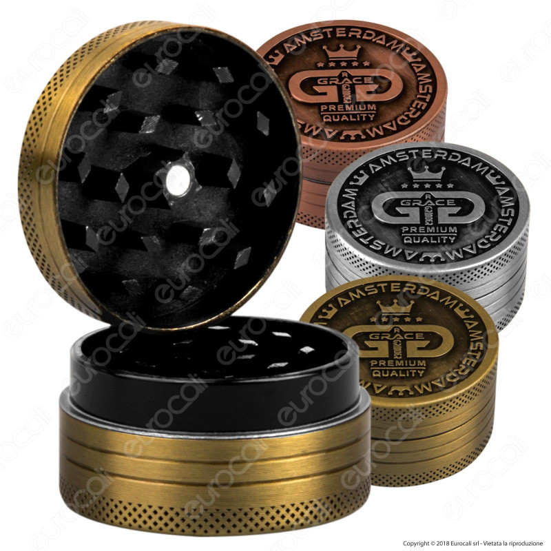 Grinder Tritatabacco 2 Parti Colori Anticati Logo Grace [TERMINATO]