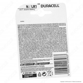 Duracell MN9100 N/LR1 - Blister 2 Batterie 