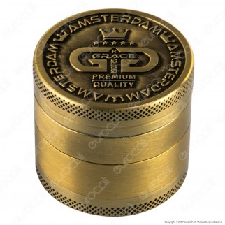 Grinder Tritatabacco 4 Parti Colori Anticati Logo Grace