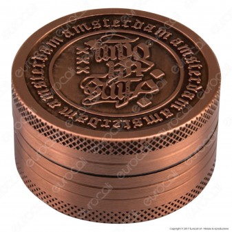 Grinder Tritatabacco 2 Parti Colori Anticati Logo Amsterdam