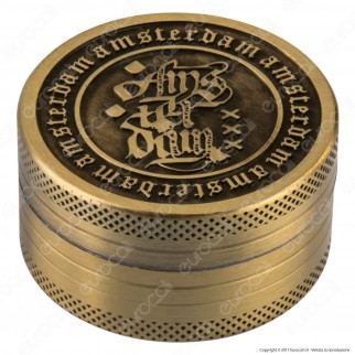 Grinder Tritatabacco 2 Parti Colori Anticati Logo Amsterdam