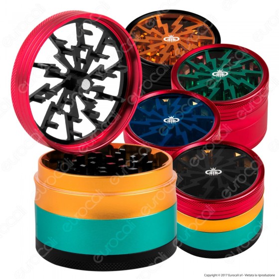 Grinder Tritatabacco 4 Parti mod. Grace Ø62mm - Coperchio Trasparente Grinder Tritatabacco 4 Parti mod. Grace Ø62mm - Coperchio Trasparente