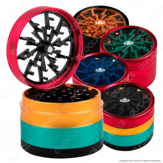 Grinder Tritatabacco 4 Parti mod. Grace Ø62mm - Coperchio Trasparente