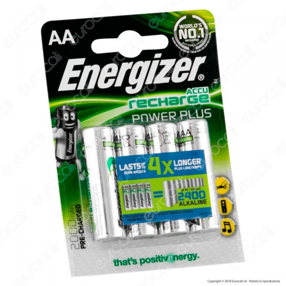 Energizer Accu Recharge 2000mAh Pile Ricaricabili Stilo AA - Blister 4 Batterie Energizer Accu Recharge 2000mAh Pile Ricaricabili Stilo AA - Blister 4 Batterie