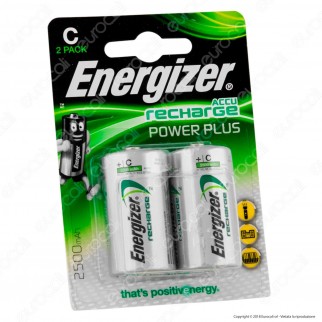 Energizer Accu Recharge Power Plus Mezzatorcia C 2500mAh Pile