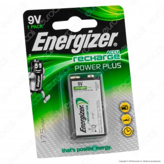 Energizer Accu Recharge Power Plus Transistor Pila Ricaricabile 9V -