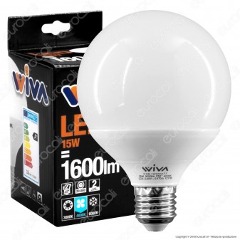 Wiva Lampadina LED E27 15W Globo G95 - mod. 12100076 / 12100077