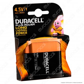 Duracell Plus Power Alcalina Piatta 4,5V - Blister 1 Batteria