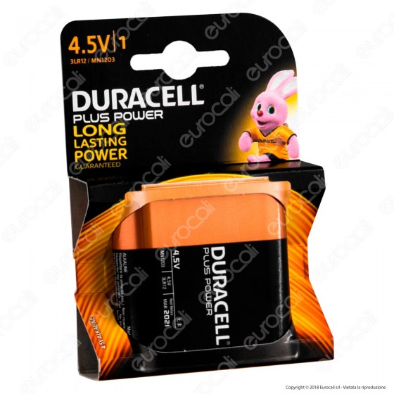 Duracell Plus Power Alcalina Piatta 4,5V - Blister 1 Batteria Duracell Plus Power Alcalina Piatta 4,5V - Blister 1 Batteria