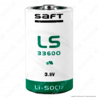 Saft Batteria Al Litio LS 33600 Torcia D - Batteria Singola