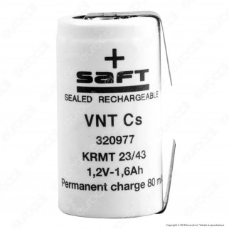 Saft Batteria Ricaricabile Ni-Cd VNT Cs con Lamelle - Batteria
