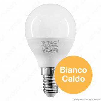 V-Tac PRO VT-236 Lampadina LED E14 5,5W MiniGlobo P45 Chip Samsung -