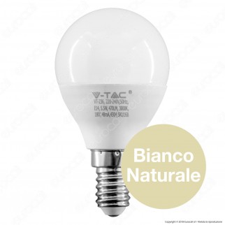 V-Tac PRO VT-236 Lampadina LED E14 5,5W MiniGlobo P45 Chip Samsung -