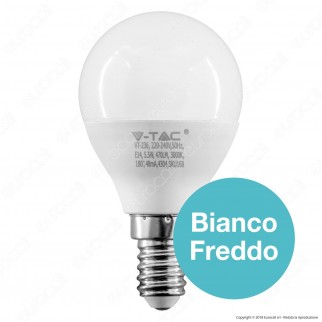 V-Tac PRO VT-236 Lampadina LED E14 5,5W MiniGlobo P45 Chip Samsung -