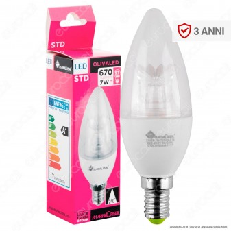 Marino Cristal Serie STD Lampadina LED E14 7W Candela - mod. 21439