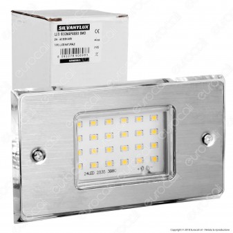 Silvanylux Faretto Segnapasso LED da Incasso per Cassetta Standard