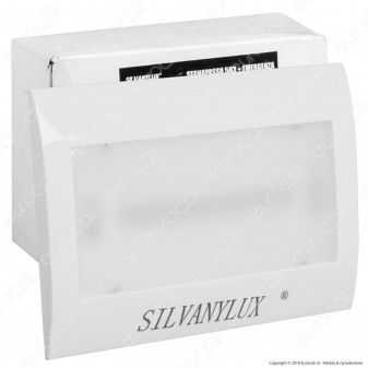 Silvanylux Faretto Segnapasso LED con Emergenza Incasso Cassetta