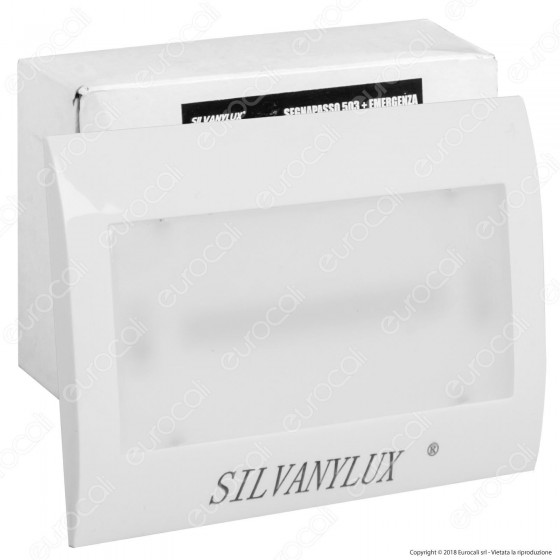 Silvanylux Faretto Segnapasso LED con Emergenza Incasso Cassetta Silvanylux Faretto Segnapasso LED con Emergenza Incasso Cassetta