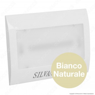 Silvanylux Faretto Segnapasso LED con Emergenza Incasso Cassetta