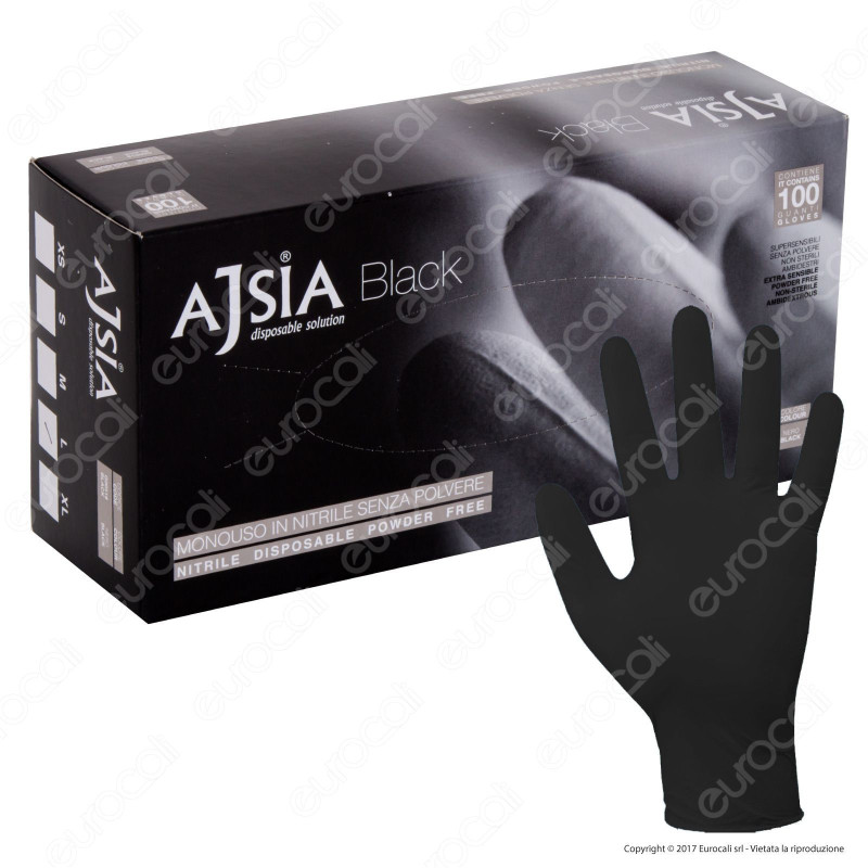 guanti monouso neri nitrile