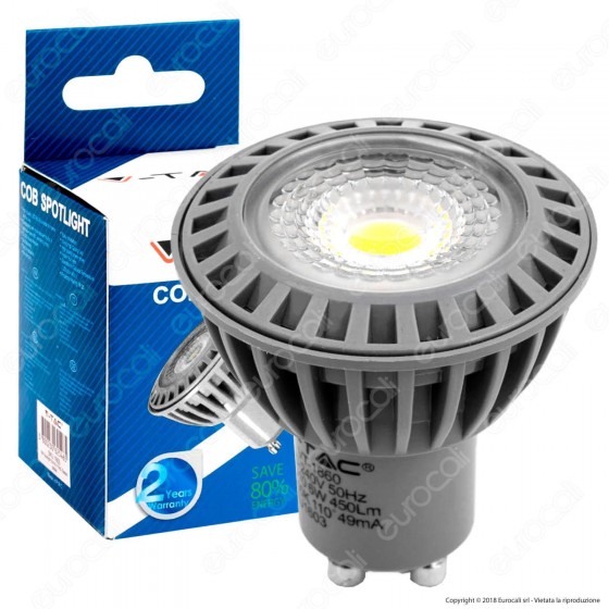 V-Tac VT-1860 D Lampadina LED GU10 6W Faretto Spotlight Dimmerabile -