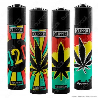 Clipper Large Fantasia Leaves Colors - 4 Accendini [TERMINATO]