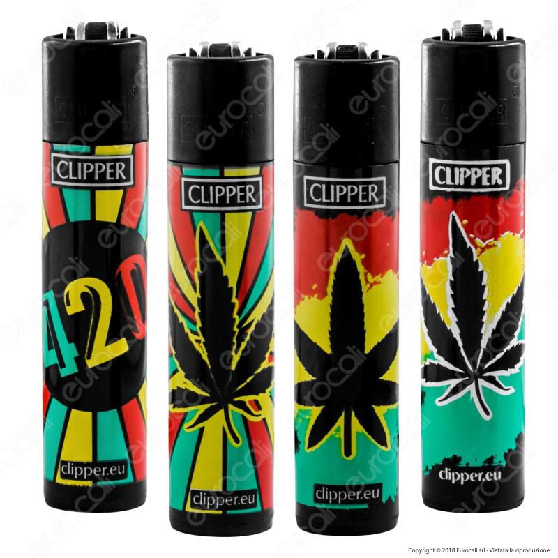 Clipper Large Fantasia Leaves Colors - 4 Accendini [TERMINATO]