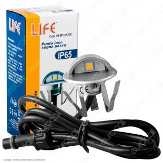 Life Punto Luce LED 0,4W Segnapasso da Interramento in Zinco - mod.