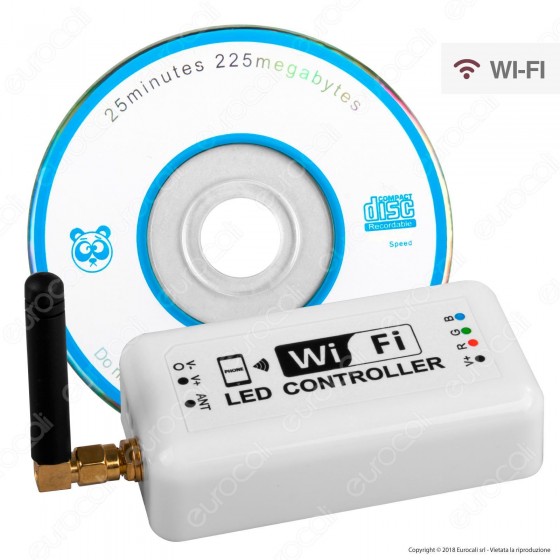 V-Tac Wi-Fi Controller Dimmer per Strisce LED RGB con Telecomando - V-Tac Wi-Fi Controller Dimmer per Strisce LED RGB con Telecomando -