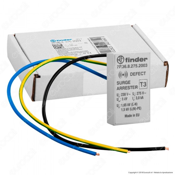 Finder Scaricatore di Sovratensione SPD Tipo 3 - mod. 7P36.8275.2003 Finder Scaricatore di Sovratensione SPD Tipo 3 - mod. 7P36.8275.2003